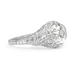 Platinum Antique Old Cut Diamond Ring