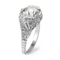 Platinum Antique Old Cut Diamond Ring