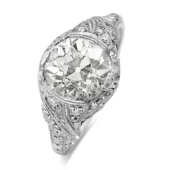 Platinum Antique Old Cut Diamond Ring