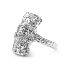 Platinum Art Deco Diamond Ring