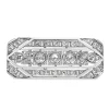 Platinum Art Deco Old and Rose Cut Diamond Brooch