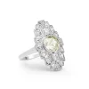 Platinum Art Deco Old and Rose Cut Diamond Ring