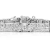 Platinum Art Deco Old Cut Diamond Bracelet