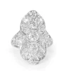 Platinum Art Deco Old Cut Diamond Ring