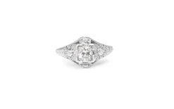Platinum Art Deco Old Cut Diamond Ring