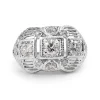 Platinum Art Deco Old Cut Diamond Ring