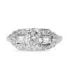 Platinum Art Deco Old Cut Diamond Ring