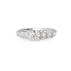 Platinum Art Deco Old Cut Diamond Ring