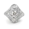 Platinum Art Deco Old Cut Diamond Ring