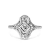 Platinum Art Deco Old Cut Diamond Ring
