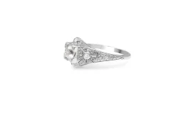 Platinum Art Deco Old Cut Diamond Ring