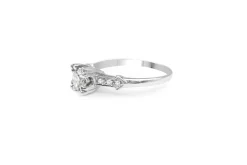 Platinum Art Deco Old Cut Diamond Ring