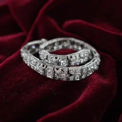 Platinum Art Deco Old Cut Diamond Bracelet