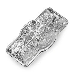 Platinum Art Deco Old Cut Diamond Brooch