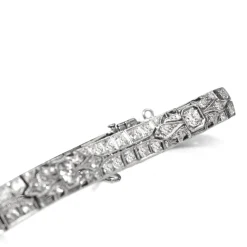 Platinum Art Deco Old Cut Diamond Bracelet
