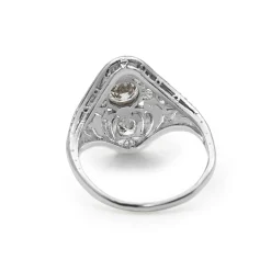 Platinum Art Deco Old Cut Diamond Ring