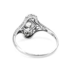 Platinum Art Deco Old Cut Diamond Ring