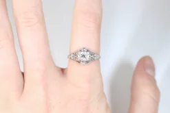 Platinum Art Deco Old Cut Diamond Ring