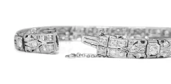 Platinum Art Deco Old Cut Diamond Bracelet