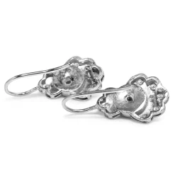 Platinum Art Deco Onyx and Diamond Earrings