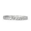 Platinum Art Deco Single Cut Diamond Band