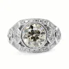 Platinum Art Deco Style Old Cut Diamond Ring