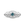 Platinum Art Deco Zircon and Diamond Brooch
