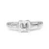 Platinum Asscher Cut Diamond Ring