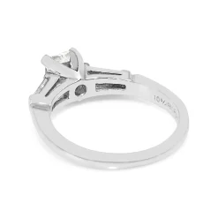 Platinum Asscher Cut Diamond Ring