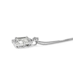 Platinum Baguette Diamond Necklace