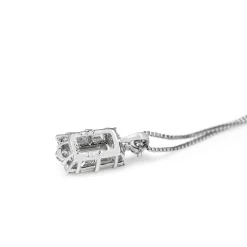 Platinum Baguette Diamond Necklace
