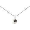 Platinum Champagne Diamond Solitaire Necklace