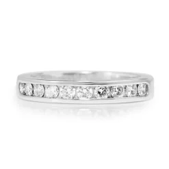 Platinum Channel Set Diamond Band