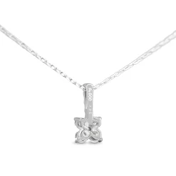 Platinum Clover Style Diamond Necklace