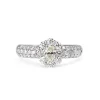 Platinum 1.00ct Diamond Cluster Ring