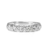 Platinum 1.00ct Diamond Shared Claw Band Ring
