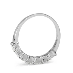 Platinum 1.04ct Diamond Shared Claw Band Ring