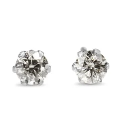 Platinum .20ct Diamond Stud Earrings