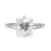 Platinum 3.06ct Old Cut Diamond Solitaire Ring