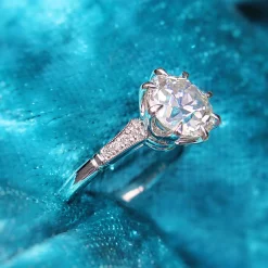 Platinum 3.06ct Old Cut Diamond Solitaire Ring
