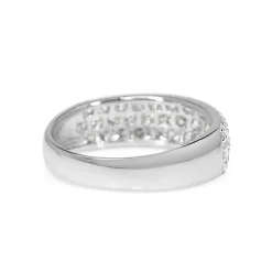 Platinum 1.00ct Pavè Diamond Band Ring