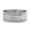 Platinum Diamond Band With Matte Finish
