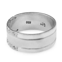 Platinum Diamond Band With Matte Finish