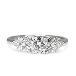 Platinum Diamond Cluster Ring