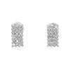 Platinum Diamond Cluster Stud Earrings