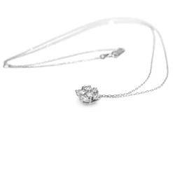 Platinum Diamond Cluster Pendant