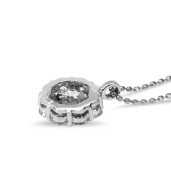 Platinum Diamond Cluster Necklace