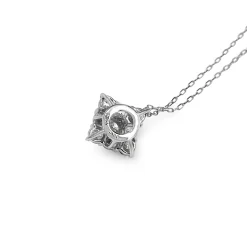 Platinum Diamond Cluster Pendant