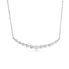 Platinum Diamond Curved Necklace