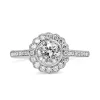 Platinum Diamond Daisy Ring